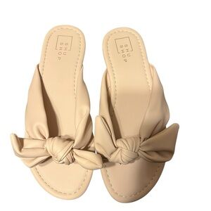 ShuShop Women's Beige Dharma Knotted Sandal Size 8 New In Box